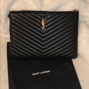 YSL Wristlet Black & Gold